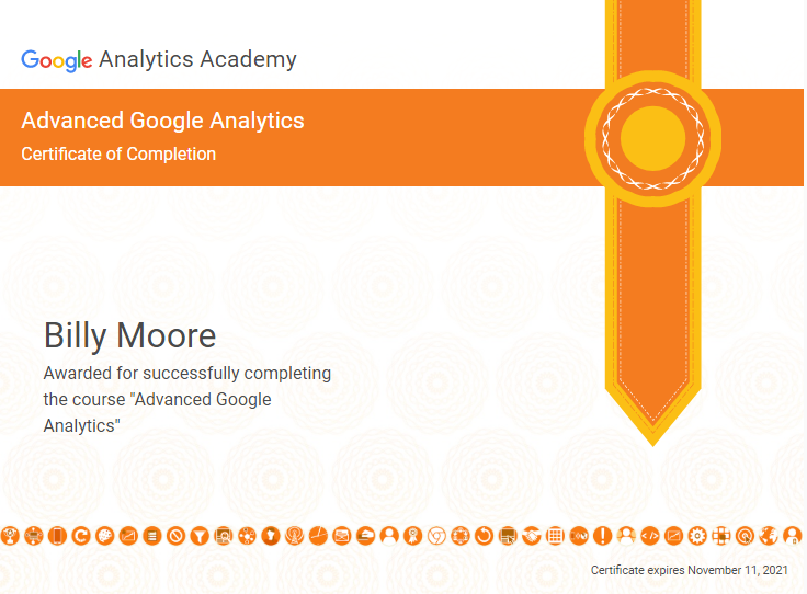 Goodgle Analytics Certificate